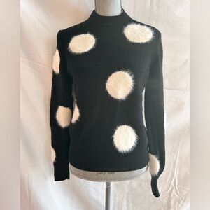 COS INTARSIA-KNIT POLKA-DOT WOOL SWEATER
